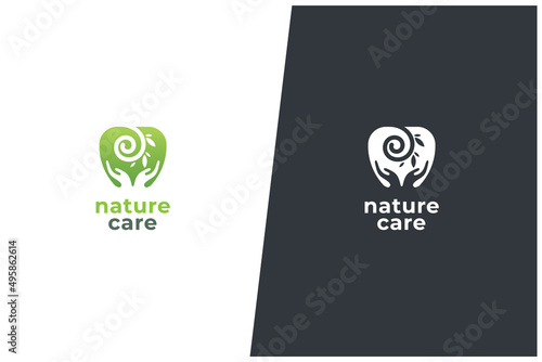 Nature Care Environment Eco Friendly Wellness Lifestyle Spa Vector Logo Concept Design	

