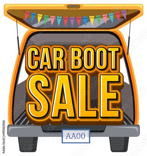 Car boot sale typography design