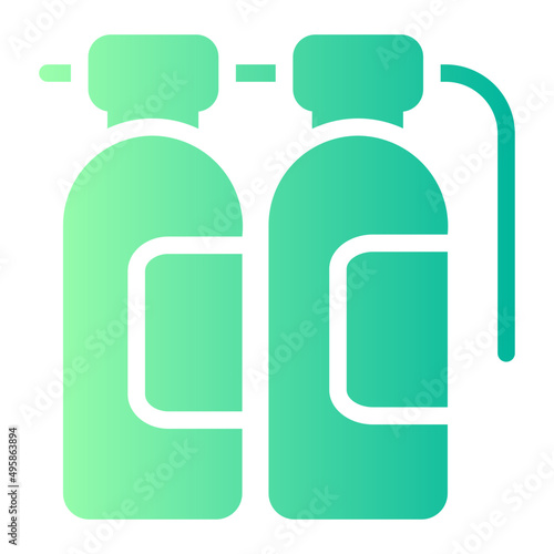 oxygen tube gradient icon