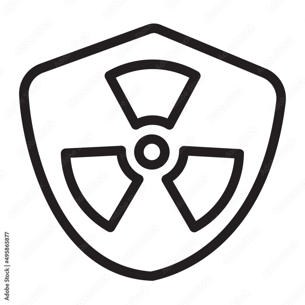 nuclear line icon