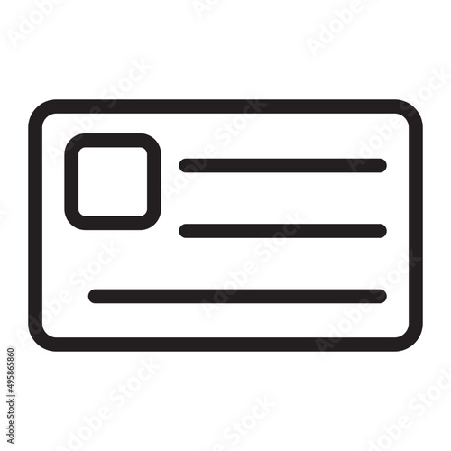 id card line icon