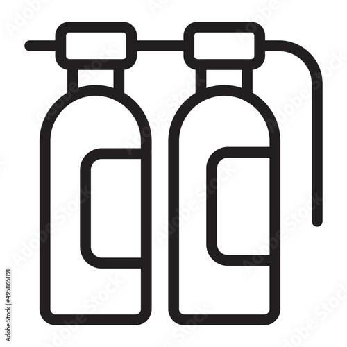 oxygen tube line icon
