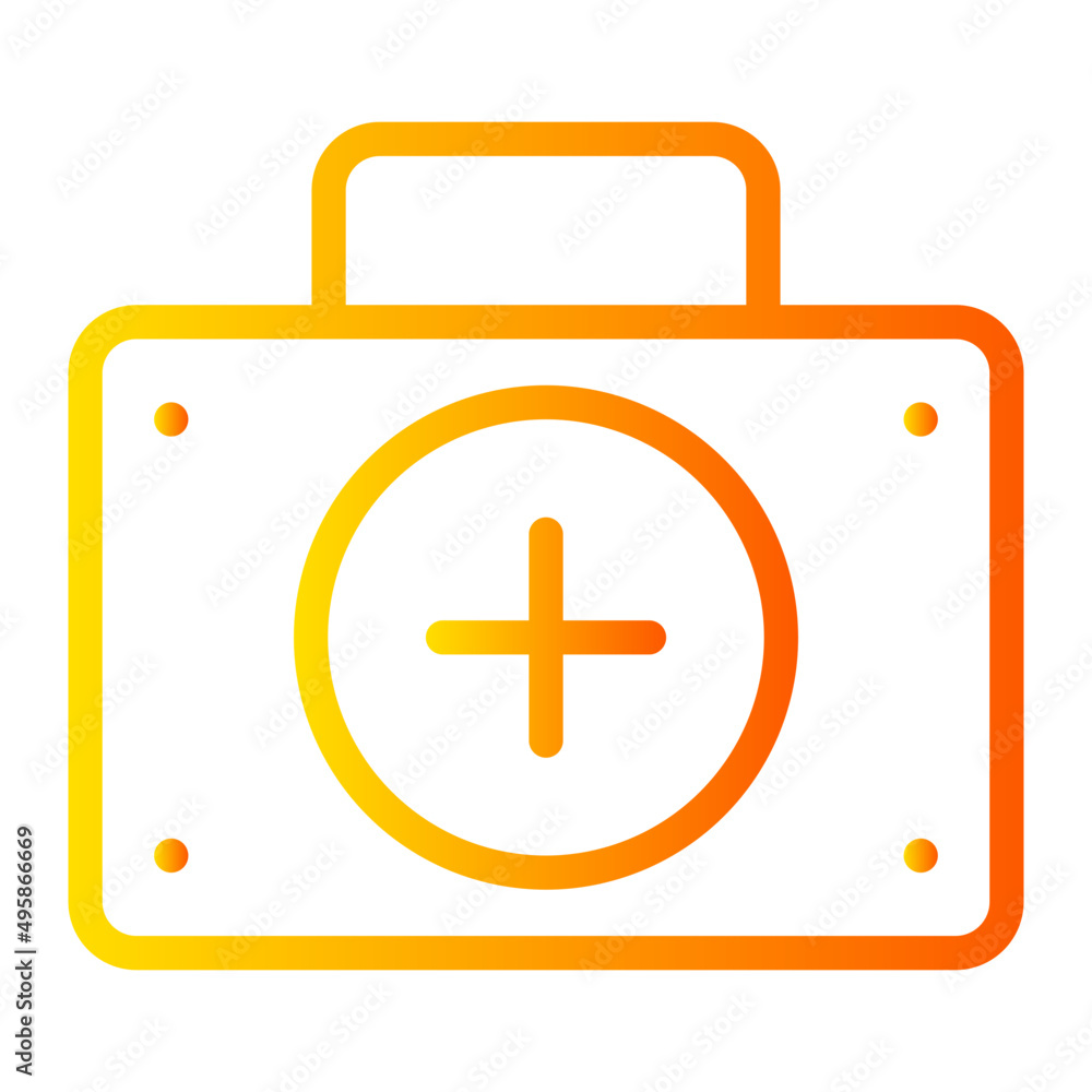 Obraz premium first aid kit gradient icon