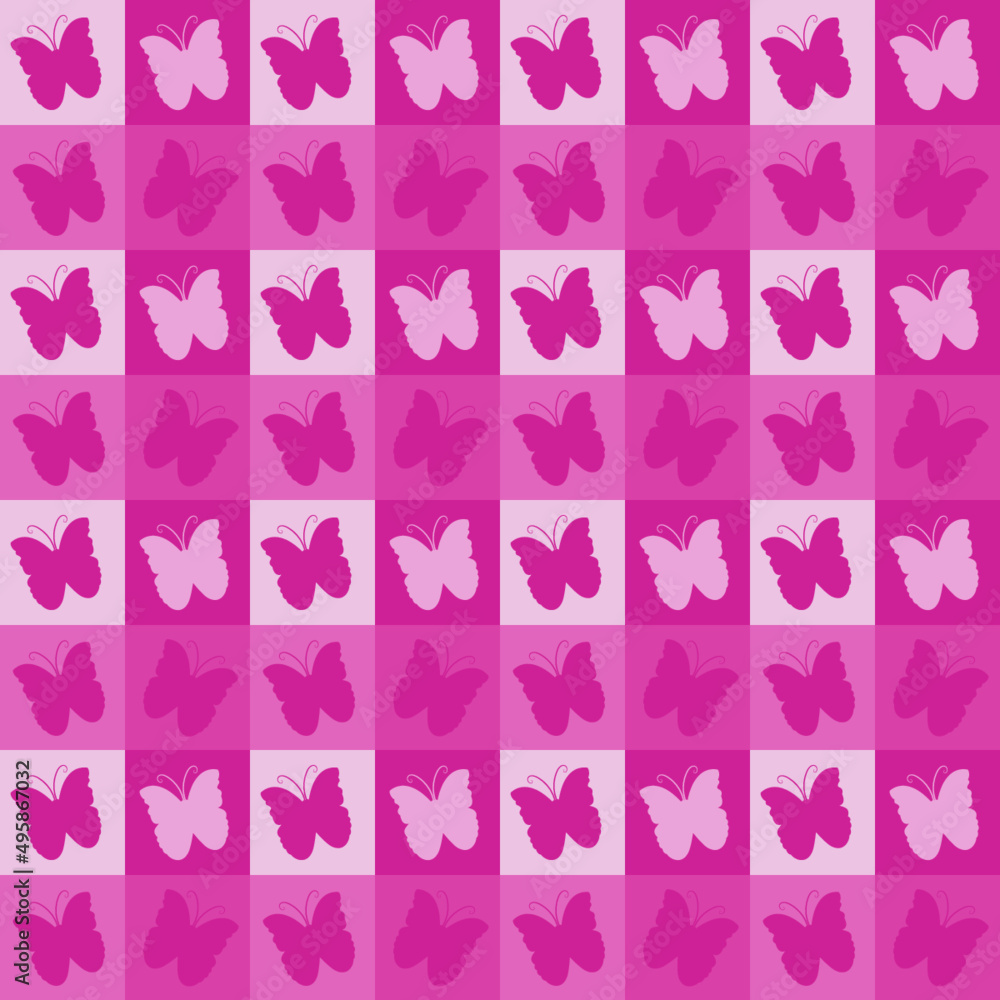 Butterfly color vector pattern seamless 