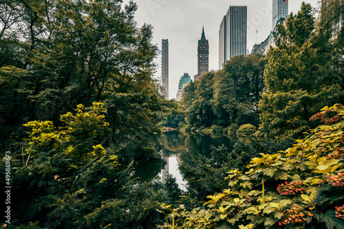 view of the city of new york from central park photo