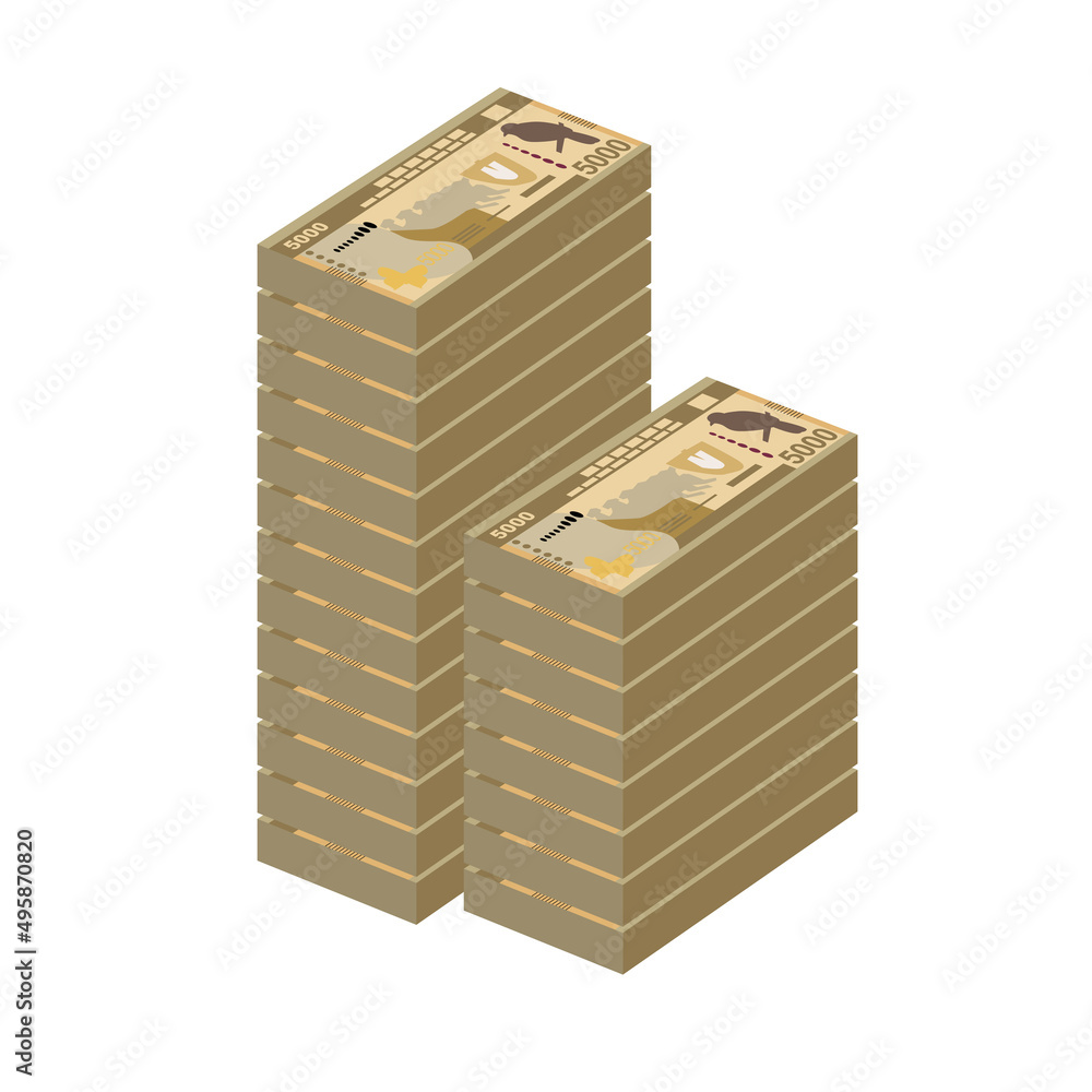Sri Lanka Rupee Vector Illustration. Sri Lanka money set bundle banknotes. Paper money 5000 Rs. Flat style. Isolated on white background. Simple minimal design. Sri Lanka Rupee Vector Illustration. Sri Lanka money set bundle banknotes. Paper money 5000 Rs. Flat style. Isolated on white background. Simple minimal design.