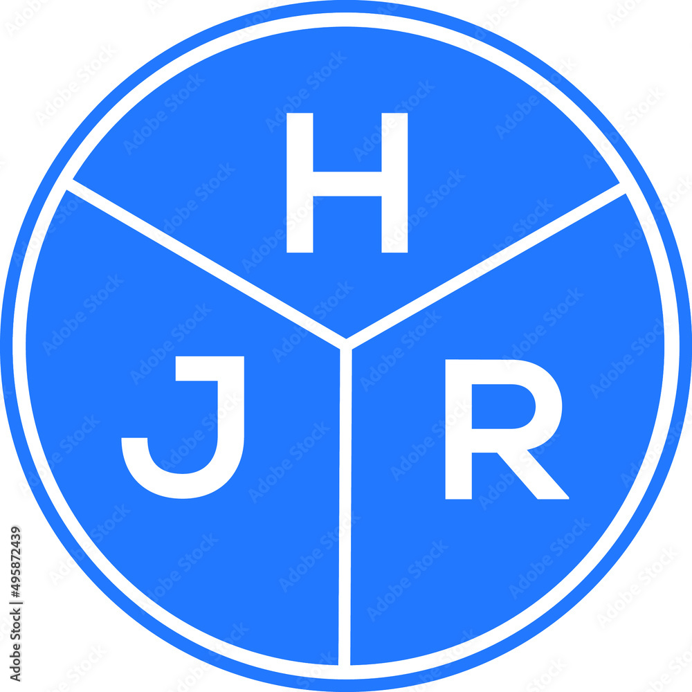 HJR letter logo design on white background. HJR creative circle letter logo concept. HJR letter design. HJR letter logo design on white background. HJR creative circle letter logo concept. HJR letter design.