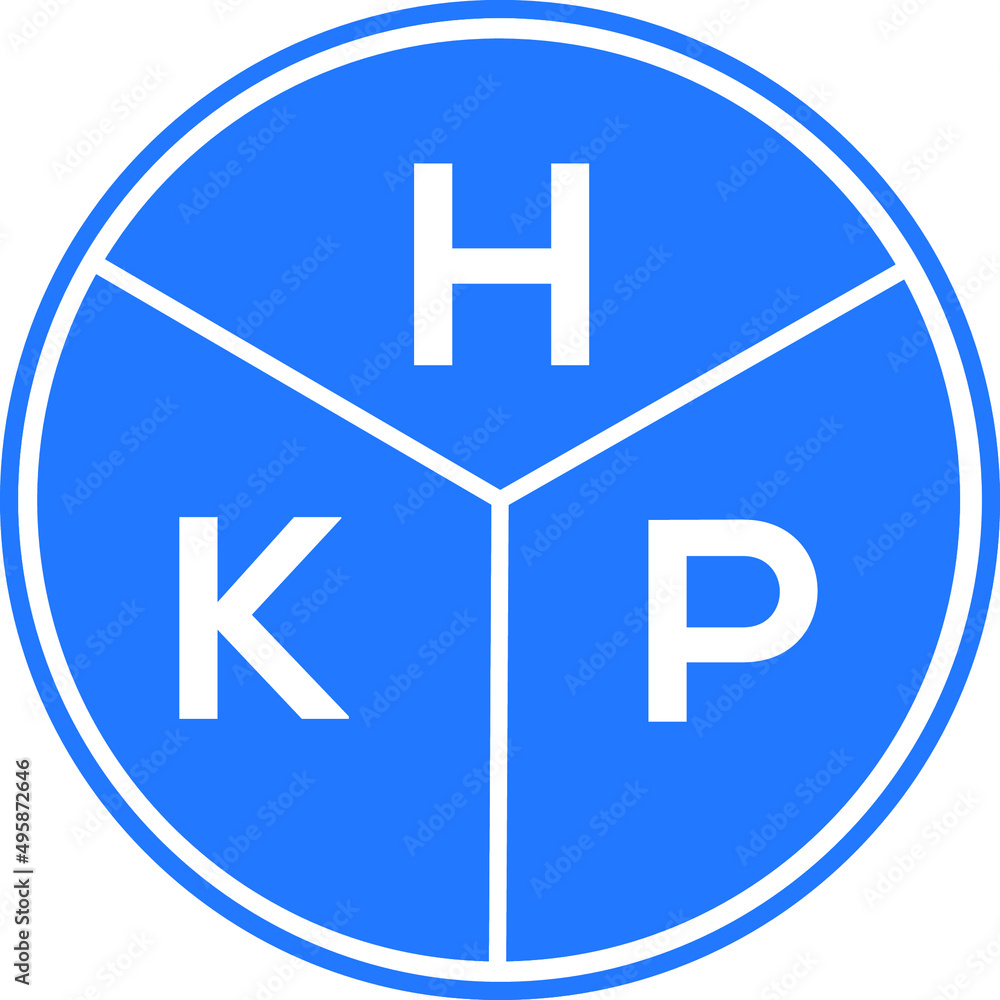 HKP letter logo design on white background. HKP creative circle letter logo concept. HKP letter design. HKP letter logo design on white background. HKP creative circle letter logo concept. HKP letter design.