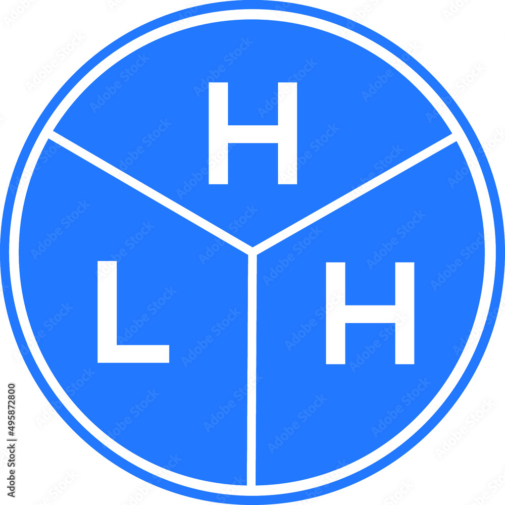 HLH letter logo design on white background. HLH creative circle letter logo concept. HLH letter design. HLH letter logo design on white background. HLH creative circle letter logo concept. HLH letter design.