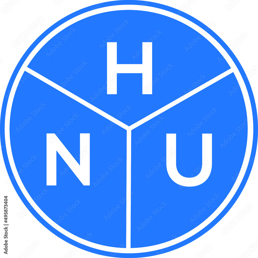 HNU letter logo design on white background. HNU creative circle letter logo concept. HNU letter design. HNU letter logo design on white background. HNU creative circle letter logo concept. HNU letter design.