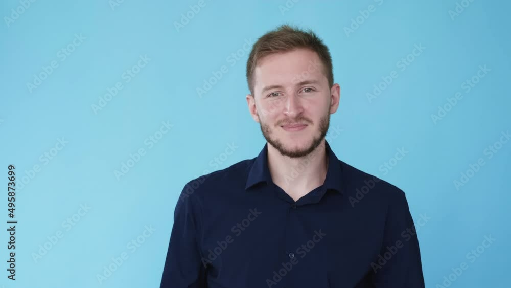Rich life. Business success. Boomerang motion. Cheerful man throwing out money gesture isolated on blue free space background GIF loop animation. Rich life. Business success. Boomerang motion. Cheerful man throwing out money gesture isolated on blue free space background GIF loop animation.
