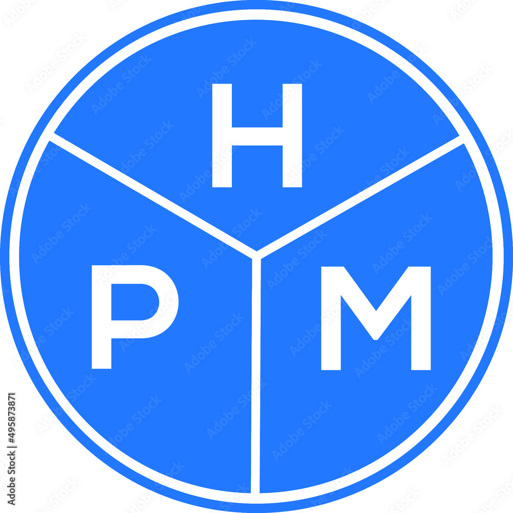 HPM letter logo design on white background. HPM creative circle letter logo concept. HPM letter design. HPM letter logo design on white background. HPM creative circle letter logo concept. HPM letter design.