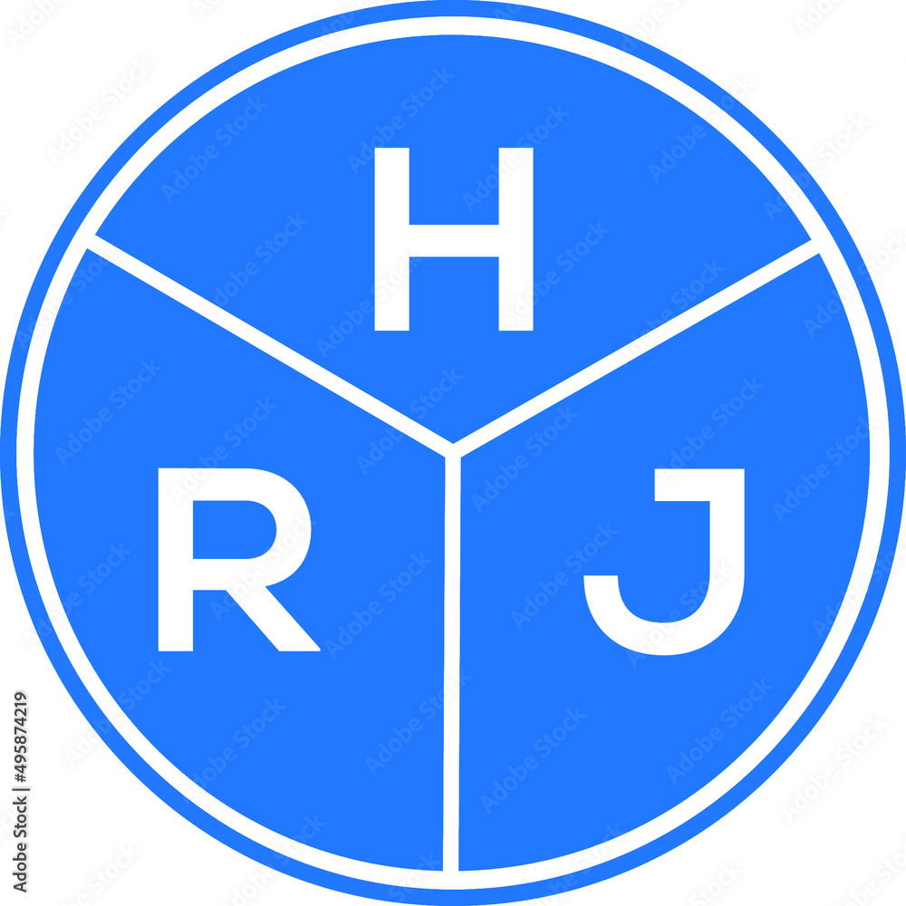 HRJ letter logo design on white background. HRJ creative circle letter logo concept. HRJ letter design. HRJ letter logo design on white background. HRJ creative circle letter logo concept. HRJ letter design.