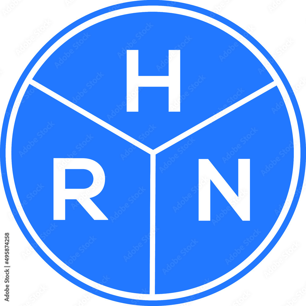 HRN letter logo design on white background. HRN creative circle letter logo concept. HRN letter design. HRN letter logo design on white background. HRN creative circle letter logo concept. HRN letter design.