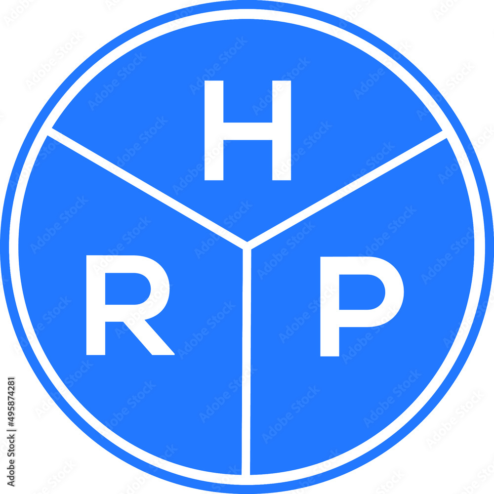 HRP letter logo design on white background. HRP creative circle letter logo concept. HRP letter design. HRP letter logo design on white background. HRP creative circle letter logo concept. HRP letter design.