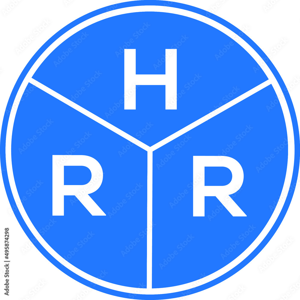 Fototapeta premium HRR letter logo design on white background. HRR creative circle letter logo concept. HRR letter design.