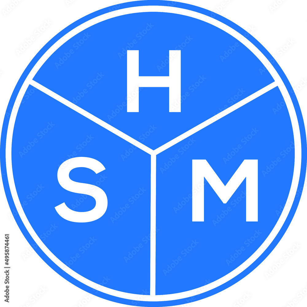 HSM letter logo design on white background. HSM creative circle letter logo concept. HSM letter design. HSM letter logo design on white background. HSM creative circle letter logo concept. HSM letter design.