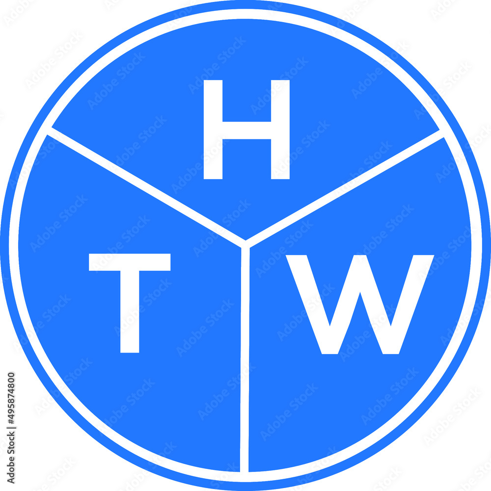 HTW letter logo design on white background. HTW creative circle letter logo concept. HTW letter design. HTW letter logo design on white background. HTW creative circle letter logo concept. HTW letter design.