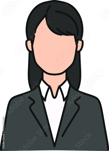 匿名の若いスーツの女性