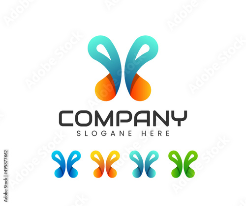 Modern butter fly logo. Creative beautiful butterfly logo icon brand. Butterfly Fashion vector logo design. Insect Creative icon