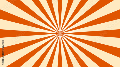 Orange abstract explosion background. Graphic sunlight starburst and beam. Sunbeam and star beam light. Vecto
