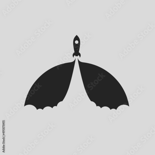 rocket launch logo