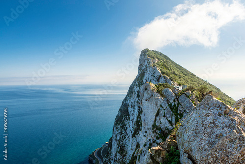 most southern peak of the Rock of Gibraltar and its old military facilities