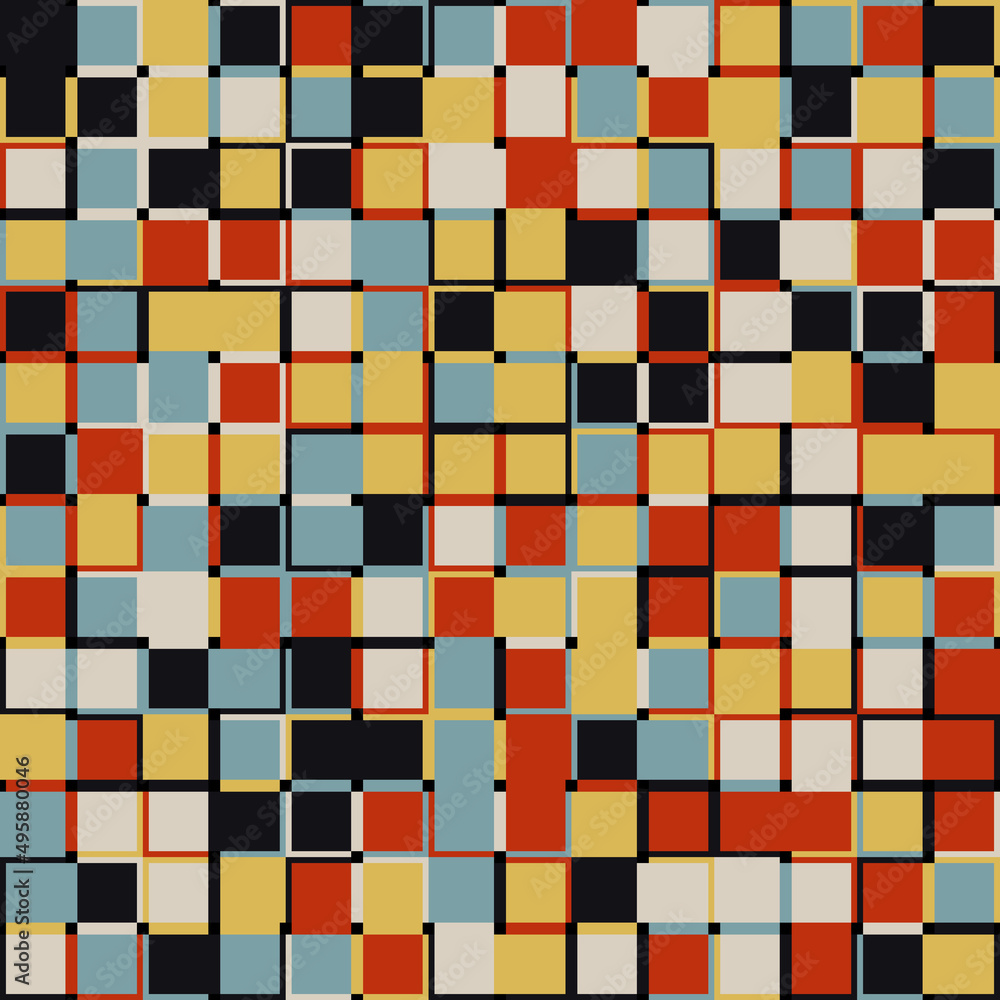 Bauhaus Inspired Graphic Pattern Artwork Made With Abstract Vector Geometric Shapes Bauhaus Inspired Graphic Pattern Artwork Made With Abstract Vector Geometric Shapes