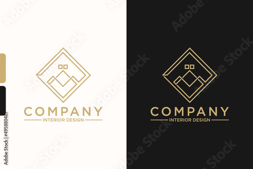 creative interior logo design, decoration logo, property logo.
