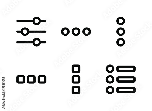 Simple Set of User Interface Related Vector Line Icons. Contains Icons as Sound Controller, Menu List and more.