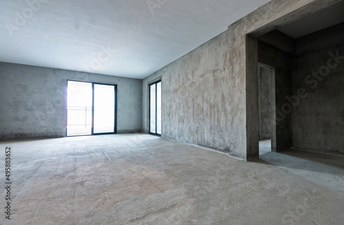 Background of empty concrete room