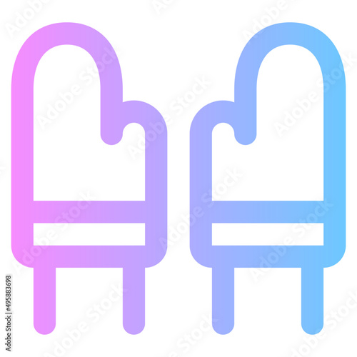 oven mitts gradient icon
