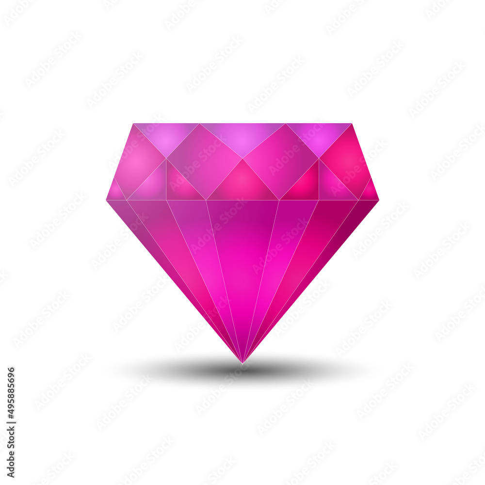 diamond illustration on white background diamond illustration on white background