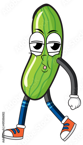 Cucumber with arms and legs