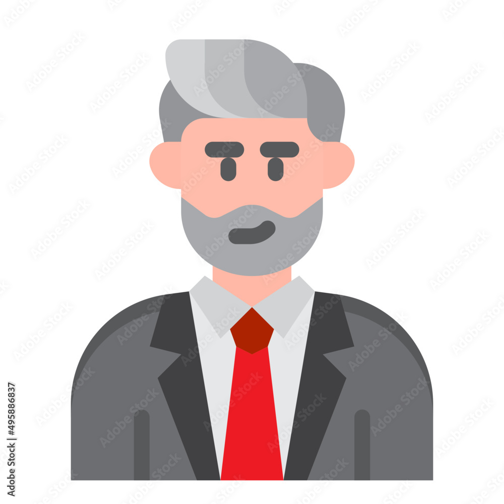 businessman flat style icon