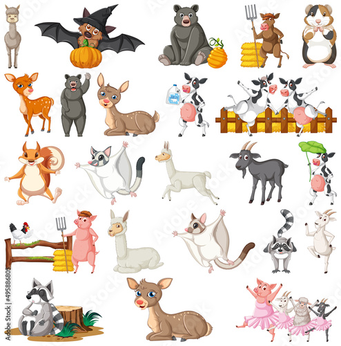 Set of different kids of animals