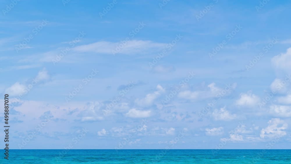 Beautiful tropical beach with blue sky and white cloud background. Summer vacation and nature environment concept. Beautiful tropical beach with blue sky and white cloud background. Summer vacation and nature environment concept.