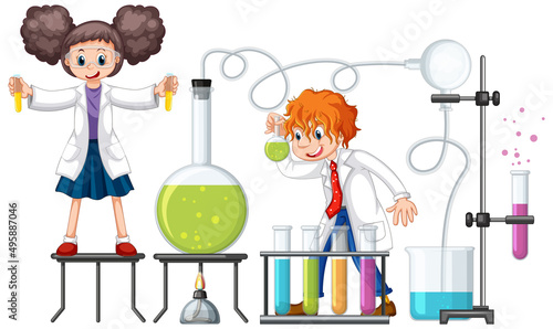Scientist doing science experiment in the lab