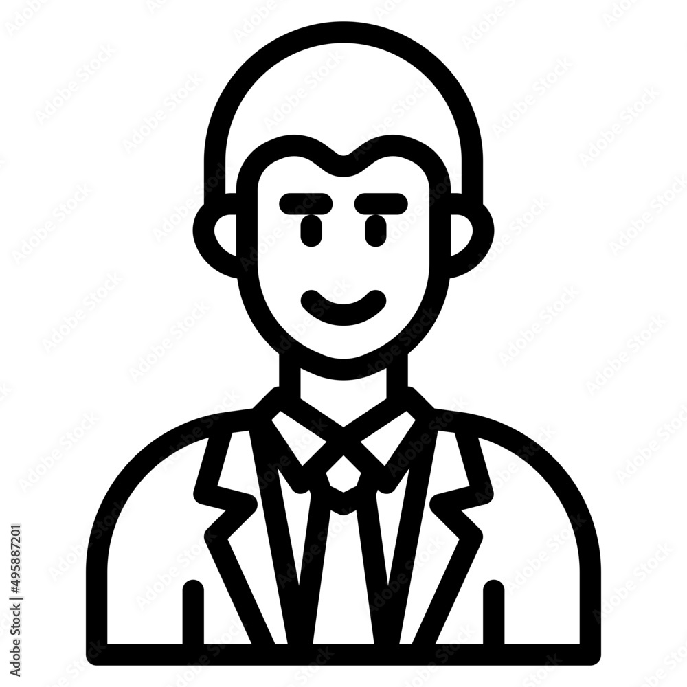 avatar outline style icon avatar outline style icon