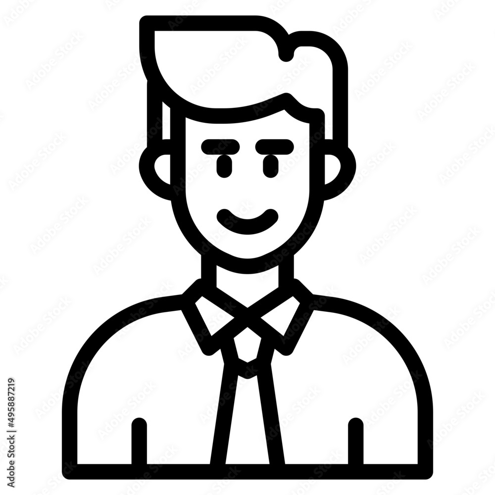 avatar outline style icon avatar outline style icon