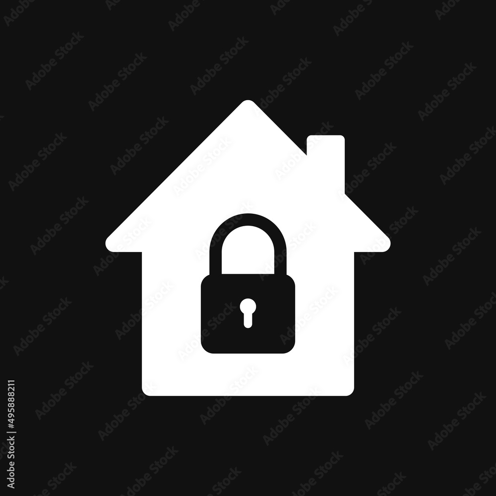 House protection icon on grey background House protection icon on grey background