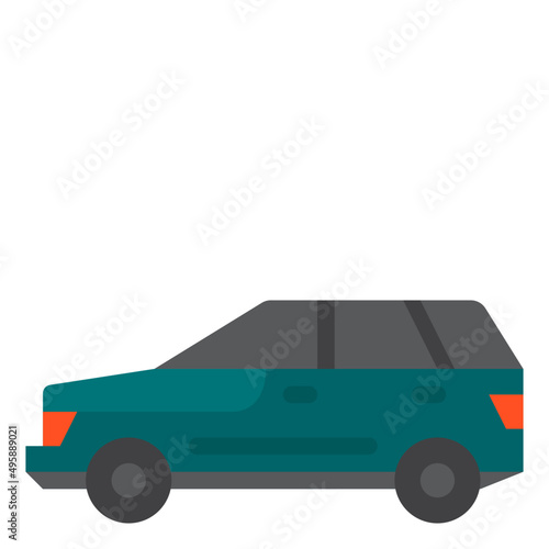 car flat style icon