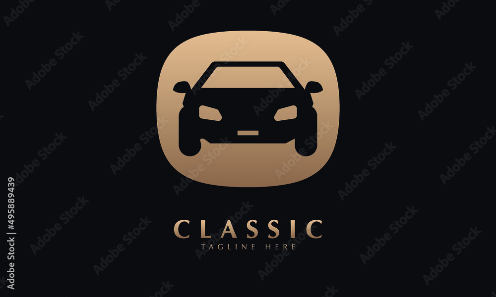 Car with round rectangle logo template vector illustration6 abstract monogram vector logo template