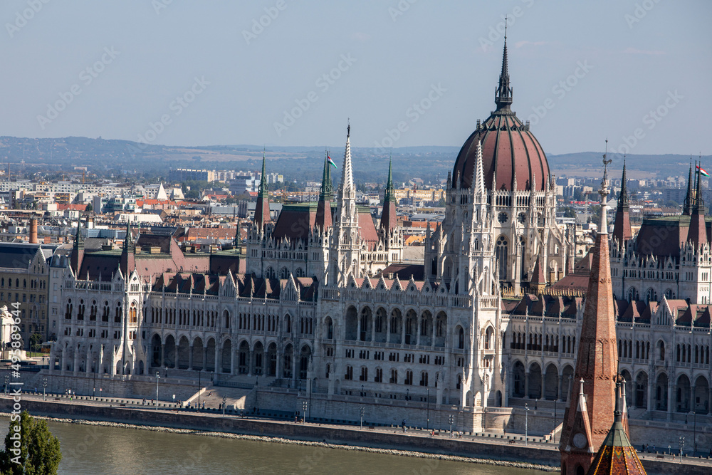 budapest parliament building at sunny day