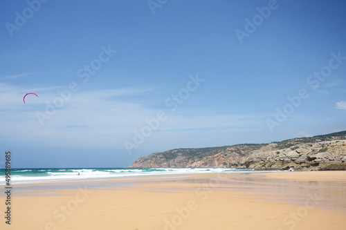Kite surfing at Guincho beach  Portugal