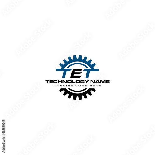 Wallpaper Mural TET letter initial technology logo sign design Torontodigital.ca