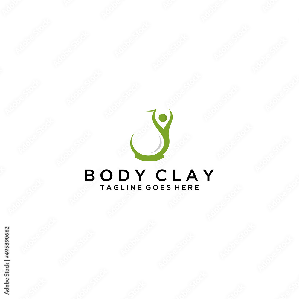 Body and clay natural logo sign design Body and clay natural logo sign design
