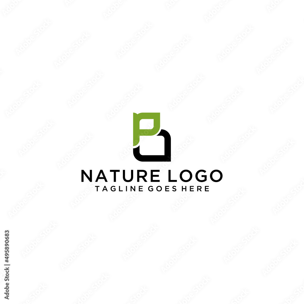 PB, BP nature initial logo design PB, BP nature initial logo design