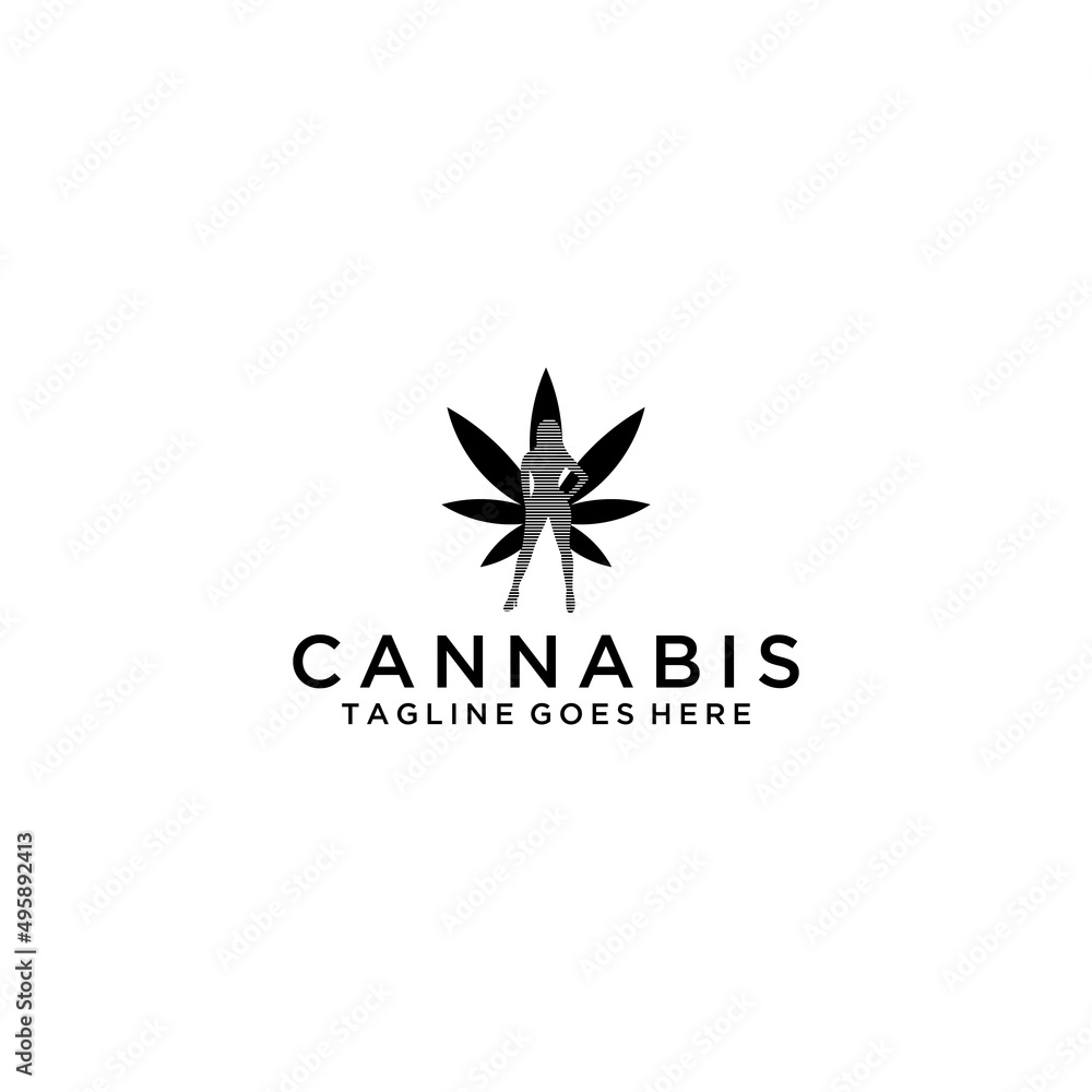Inspiration logo / sign of marijuana leaf that contained women in it.