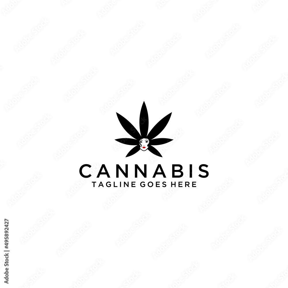 Inspiration logo / sign of marijuana leaf that contained women in it.